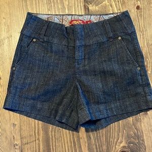 Dark denim dress shorts